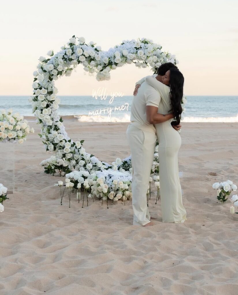 romantic beach proposal Montauk, NY