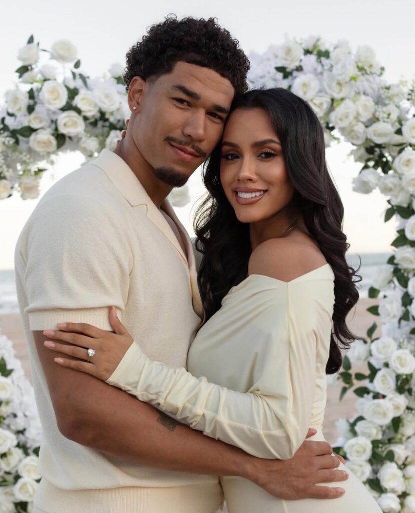 Camila Escribens and Allen Lazard proposal
