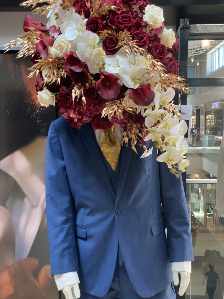 mannequin floral installation generation tux jersey gardens mall