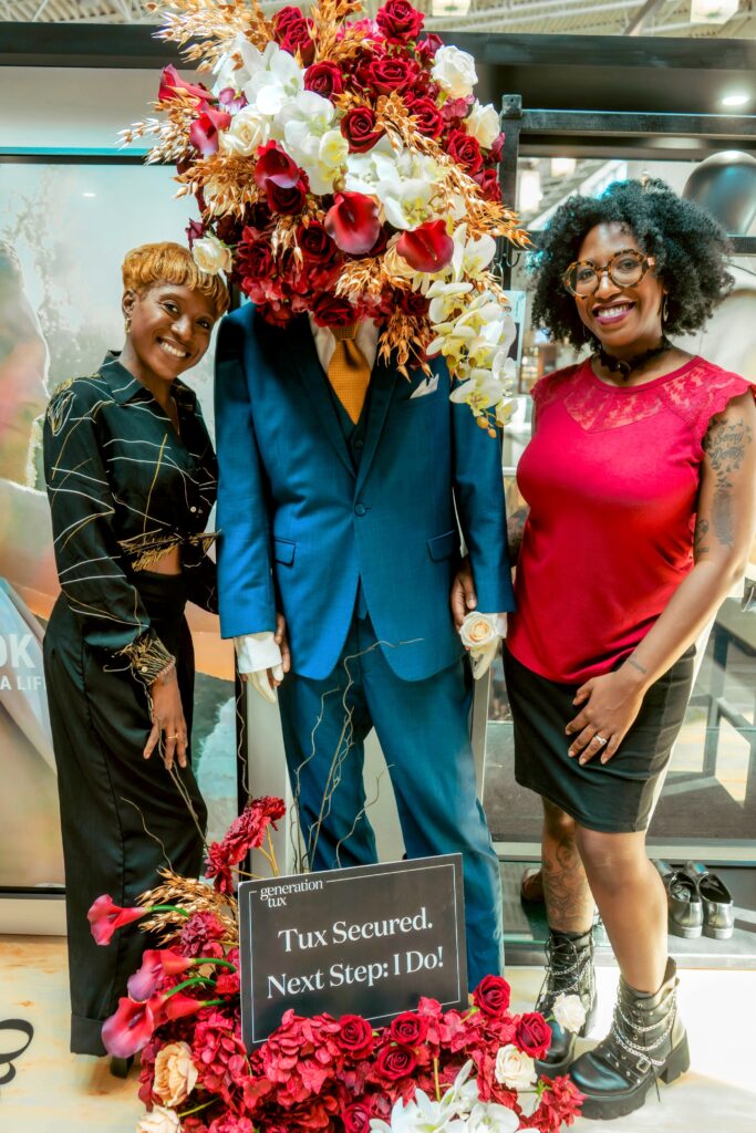 social media campaign floral installation jersey gardens mall